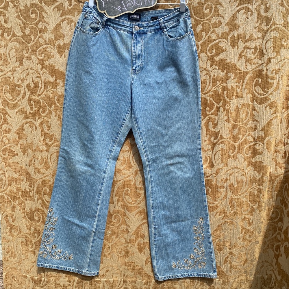 253- 1990'S UR Amazing❤️ Vintage Couple Embroidered Jeans & Knit Poncho Bundle - Picture 2 of 16